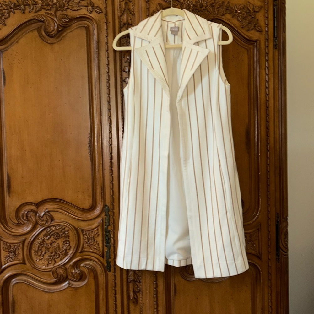 Chico’s long open vest